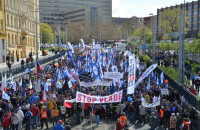 Výstražná stávka OS KOVO -  demonstrace  proti vládě 27.11. 2023